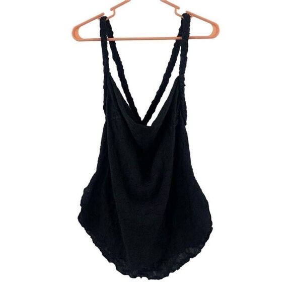 FREE PEOPLE NWT Mykonos Tank in Black Size Large - Picture 6 of 7